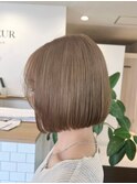 ダブルカラーショートボブインナーカラーハイライトケアブリーチ