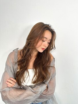 ラフィス ヘアー エラン 東尾道店(La fith hair elan) 【La fith】キャラメルブラウン×ラフウェーブ