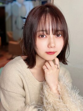 クーエフー(coo et fuu) シースルーバング透明感カラーオリーブベージュ春夏カラー