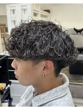メンズ サロン ドット トウキョウ 町田店(men's salon dot. tokyo) 波巻きパーマ×刈り上げマッシュ