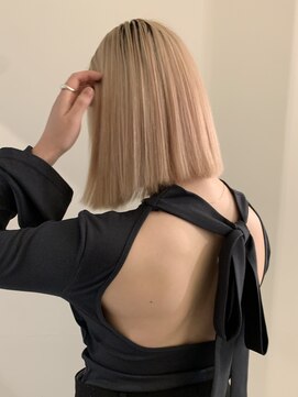 ブリーチありダブルカラー/ミルクティーベージュ