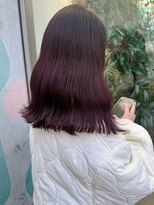ロックス バイ マグ 松本(rocks BY MAG)&nbsp;20代30代◎艶ボルドーワインレッド×小顔レイヤー韓国風