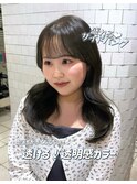 盛れる◎サイドバング　× 透明感オリーブ