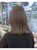 ブリーチなしグレージュブラウンヘーゼルベージュレイヤー春夏