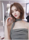 くびれ顔周りレイヤーボブカット美髪質改善トリートメント