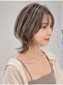 ハイライトミディアムウルフ　ショートウルフ　ネオウルフ