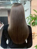 ロンググレージュ韓国ヘアオリーブベージュ_ba581652