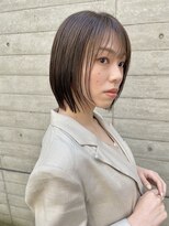 サロン ド アクトレス(salon de actress)&nbsp;ショートミニボブ　ミントグレージュ　髪質改善