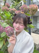 カシュカシュ アネックス(cache cache annex)&nbsp;アイドル前髪ぱっつん前髪ヘアアレンジヘアメ顔周りおくれ毛