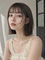 ユーフォリア 青山(Euphoria)&nbsp;薄め前髪ゆるめパーマ鎖骨ミディアムエギョモリおくれ毛カット☆