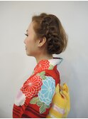 編み込み＋ボブスタイル