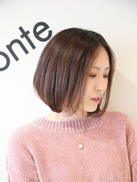 ポンテ 那珂川店(ponte) 【アキ☆艶めかしい顔まわり柔らかスクエアーボブ】