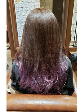 シャル 新百合ヶ丘(shalu) バレイヤージュ×グラデーション×シアーモーブバイオレット