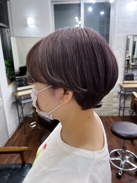 メルシー トータル ブランディング サロン(merci TOTAL BRANDING SALON) 丸みショート/ブリーチカラー/グレーパープル/merci横浜