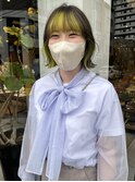 フェイスフレーミング　ネオングリーン　イヤリングカラー／中西