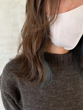 メロウ(mellow) イヤリングカラー×ブルー