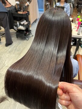 アディクト 東陽町西口(addict) うねりを抑える縮毛矯正＿ダークブラウン＿ロング［東陽町］