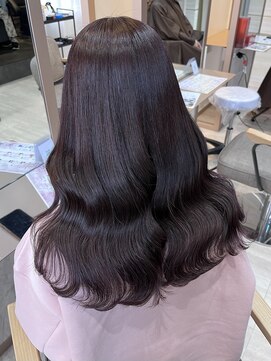 エルバイラビス 大宮(elu by lovis) 《chihina》ピンクラベンダー/艶カラー/韓国/レイヤーロング