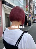 ミニボブ/レッドピンク