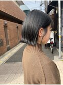 黒髪/グレーベージュ/レイヤーロング/アッシュカラー/髪質改善