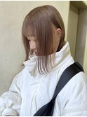 インナーカラー×切りっぱなしボブ
