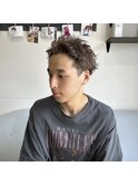メンズカット/アップバング/ブリーチ/ミルクティー/眉デザイン