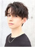 シャドウパーマ センターパート スパイラルパーマ