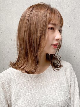 エトラ 渋谷店(etora) 前髪 ネビージュ ボブルフ 黒髪 ワンレン 小顔 "