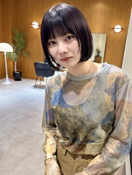 ヤイエ 青山店(yiye) 大人ボブ大人ショートボブ切りっぱなしボブ前髪あり前下がりボブ