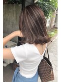 大人ハイライト/外ハネボブ/ベージュカラー【梅田】【大阪】