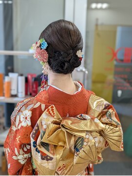 ヒデ美容室 振袖ヘアセット
