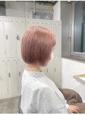 [amika指名)ピンクベージュ/暖色カラー/ミニボブ/ボブヘア