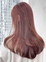 アイティーバイアルバム 下北沢店(IT by ALBUM)&nbsp;ロング顔周りレイヤー韓国ヘアアプリコットオレンジ_ba509182