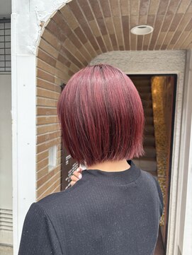 レクタ(recta) ピンクレッドボブ