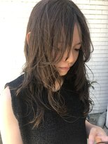 フェンヘアーアイス 中目黒(Fen.hair ici)&nbsp;大人美人ハイレイヤーぱっつん前髪黒髪ロングワイドバンク小顔