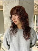 《竜矢》オレンジレイヤーパーマ