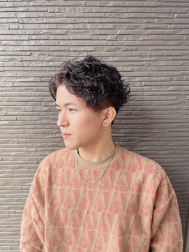 浪漫館 アールズコート(R's Court) 刈り上げ七三アップバングパーマ @木原 2.6