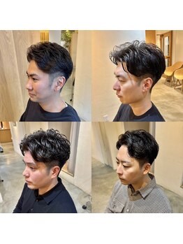 ソウスシア(SOURCE cia)の写真/【三田駅3分】全席半個室流行りのメンズパーマスタイルが大好評!ピトレティカのヘッドスパで頭皮ケアも◎