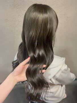 サラジュ 仁川店(SARAJU) 【ダブルカラー特化】 ブリーチなしWカラー×オリーブグレージュ