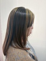 カミオ シオン(KAMIO CION)&nbsp;【メリハリ立体感】ゴールドハイライト×ストレートミディ