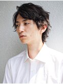 好感度アップ　ビジネス ウルフ ミディアム　スーツ　30代