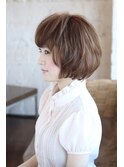 ●絶壁解消 小顔 マニッシュ ワンサイドショートボブ 30代40代