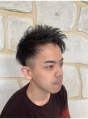 冬でも人気!さっぱり刈り上げアップバング