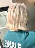 ハイトーンベージュ☆切りっぱなしボブ
