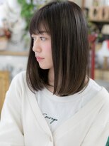 カバーヘア ブリス 戸田公園西口店(COVER HAIR bliss) ■前髪パッツン黒髪ミディアムボブ108-3★戸田公園20代30代40代!