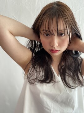 コハクビューティ(COHAKU beauty) シースルーバングと濡れ感のこなれヘア。。ルーズヘア