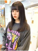 ロング×顔まわりウルフ