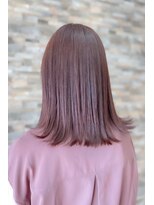 スタジオニジュウイチ(STUDIO 21) 髪質改善カラーミディアムロングのアッシュピンクアッシュピンク