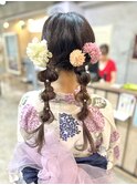 浴衣ヘアセット/着付け/ヘアアレンジ/ツイン/タマネギヘア