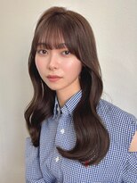 アンニュ(annuy)&nbsp;Instagram/annuy__o0 顔まわりカット/ベージュカラー／韓国巻き